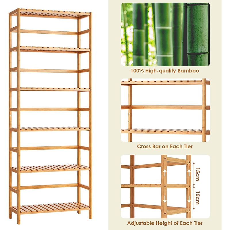 6 Tier Bamboo verstelbaar rek