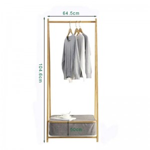 Nieuw design bamboe plank bedmeubilair wasserij kleding droogrek met opbergmand
